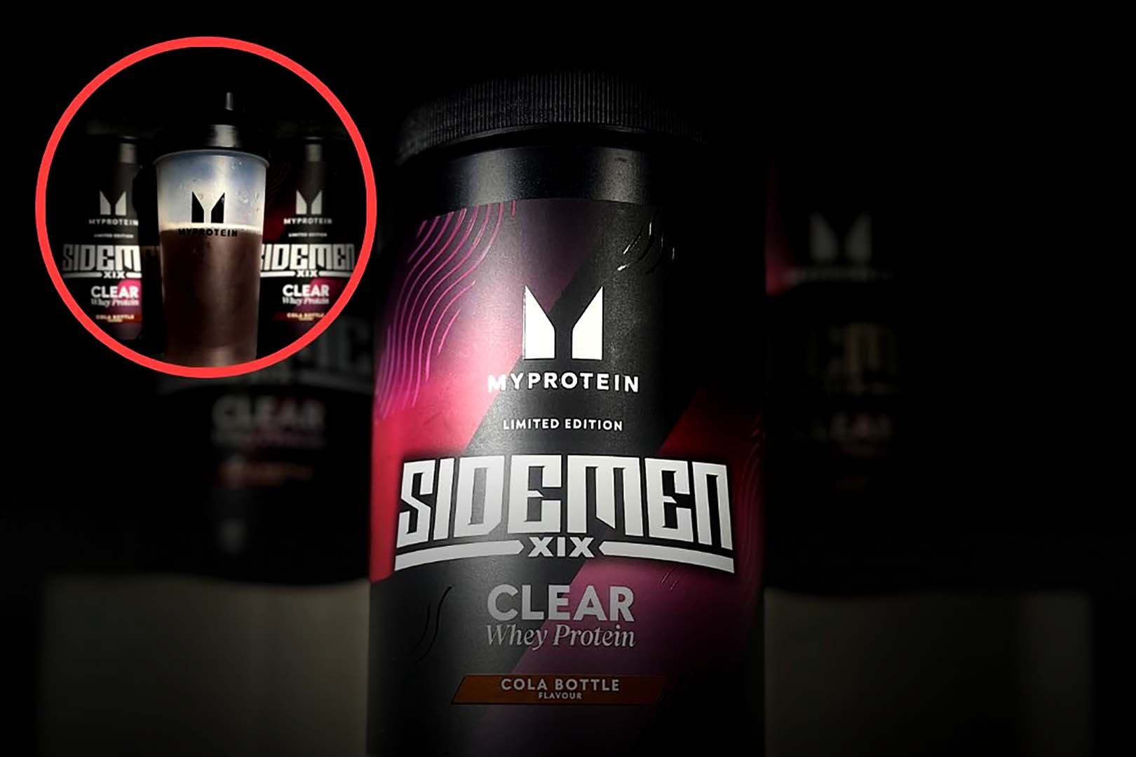 Myprotein and Sideman YouTube group's Cola Bottle Clear Protein