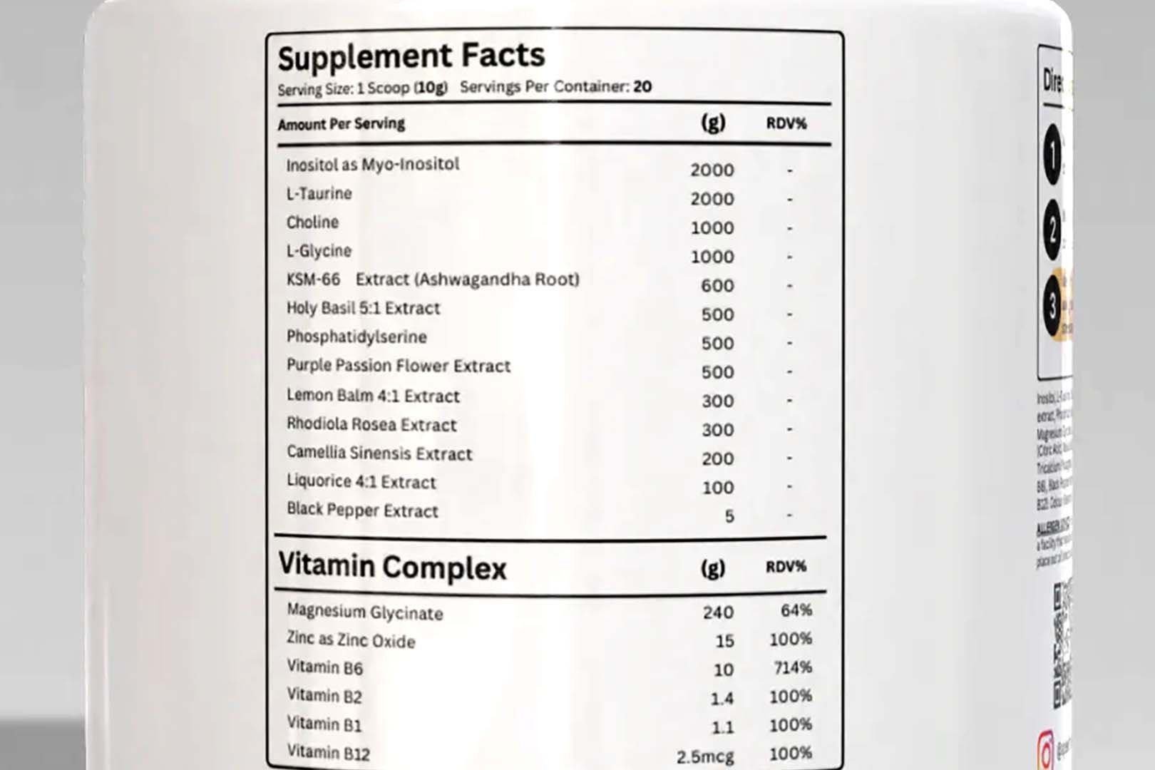 Apex Formulas The Antidote Label