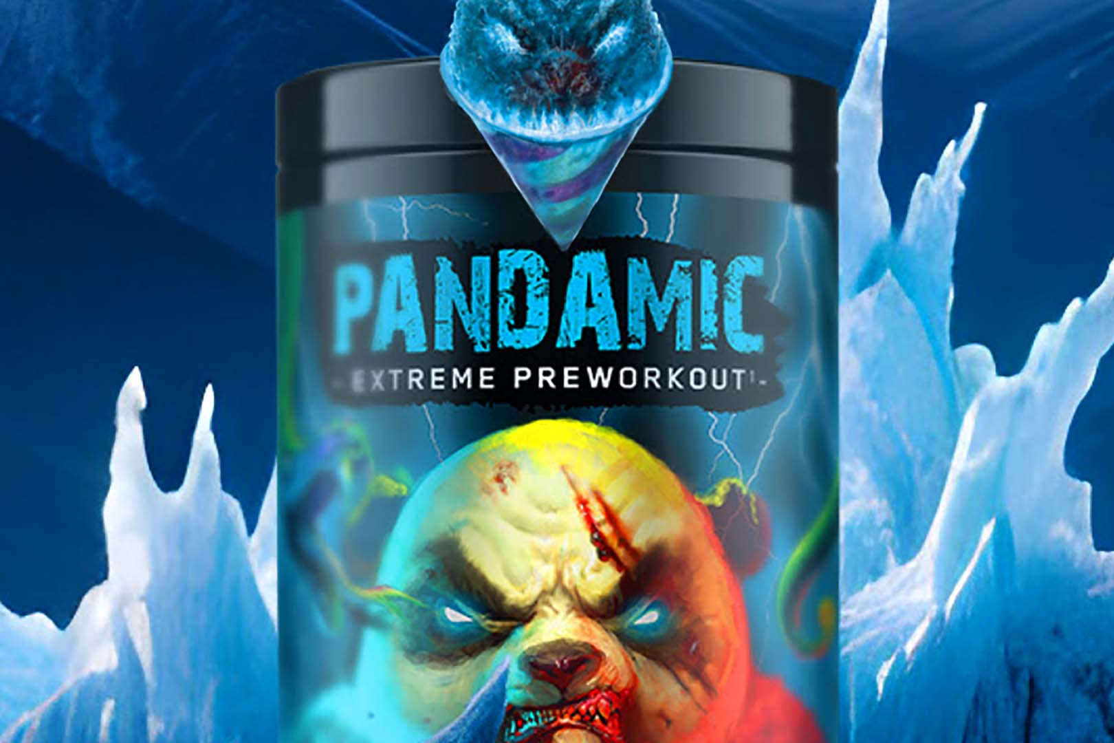 Panda Supplements' Pandamic pre-workout in Blue Snow Cone