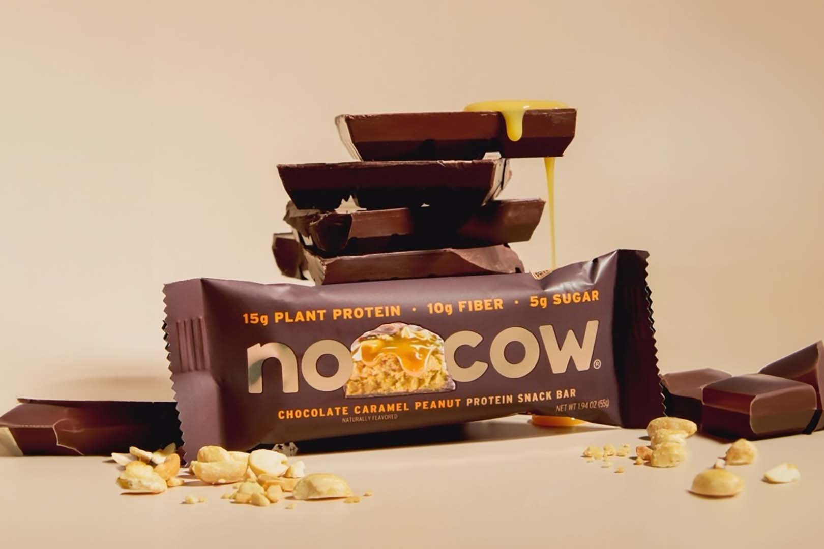 Chocolate Caramel Peanut No Cow Snack Bar