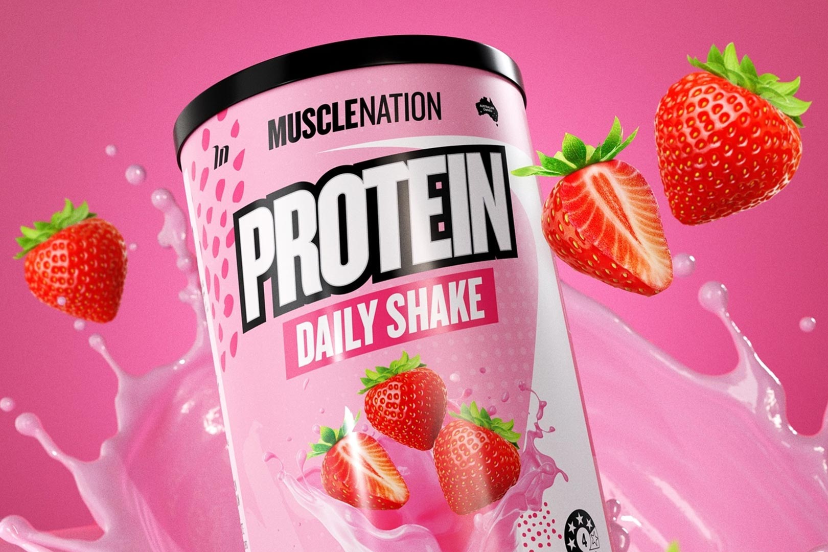 Muscle Nation Strawberry Daily Shake