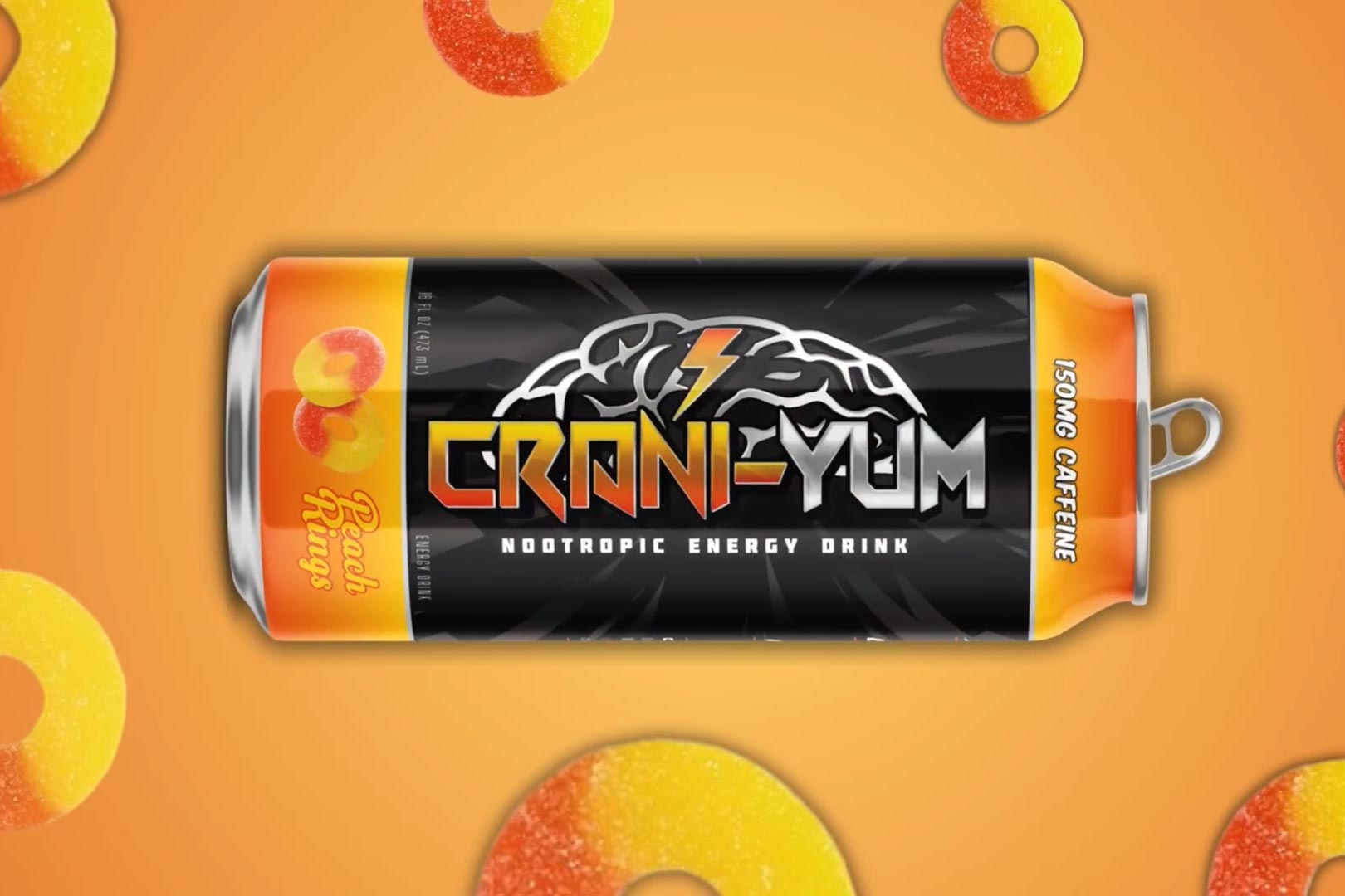 Peach Rings Crani Yum Energy Drink