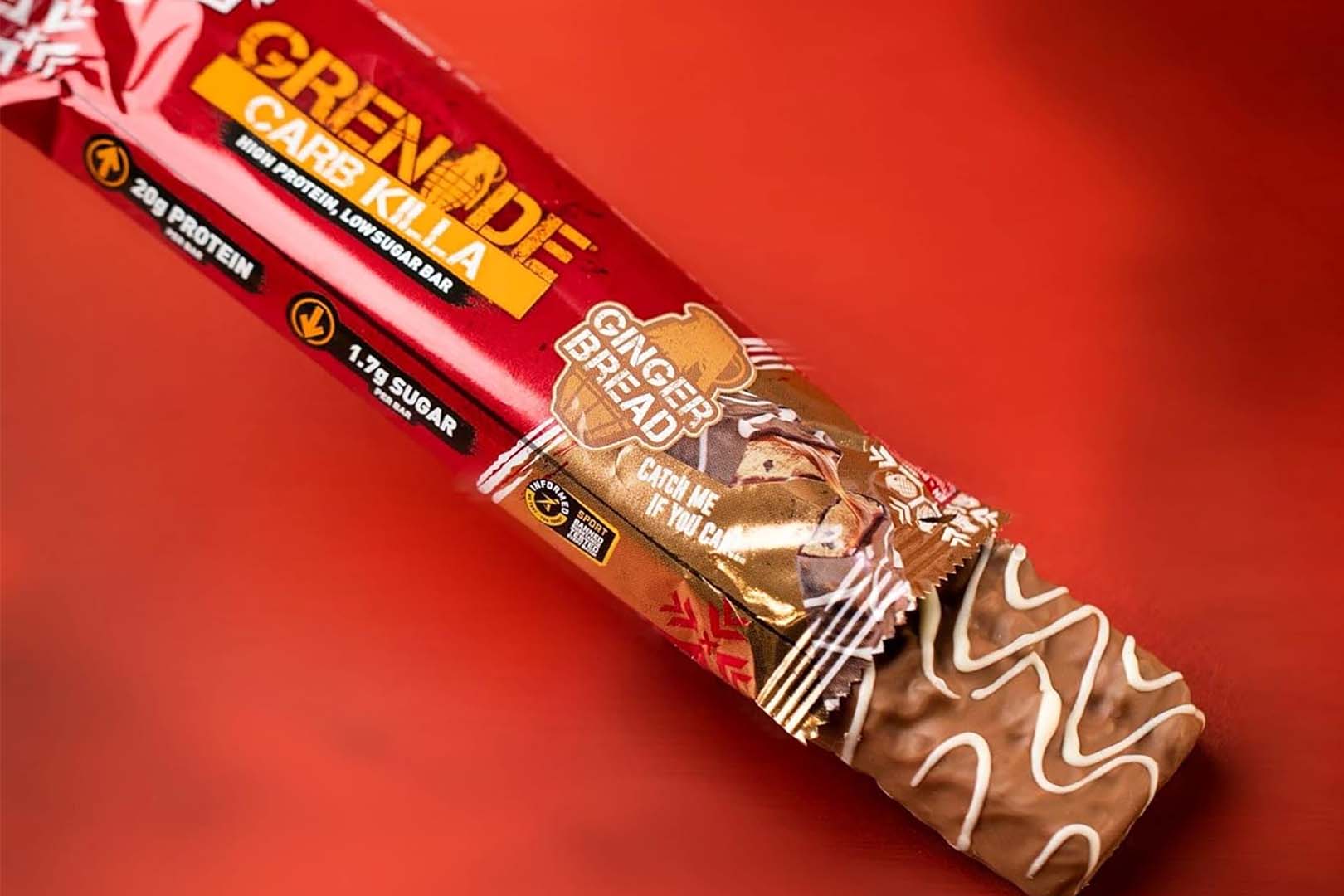 Gingerbread Grenade Protein Bar For 2024