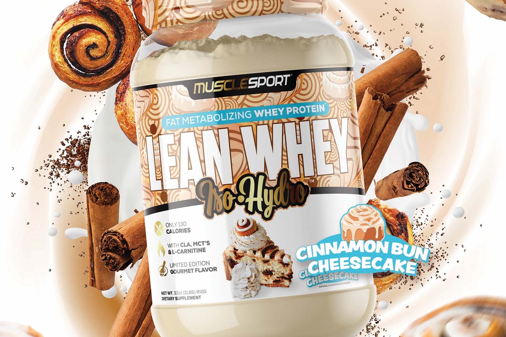 Muscle Sport Cinnamon Bun Lean Whey