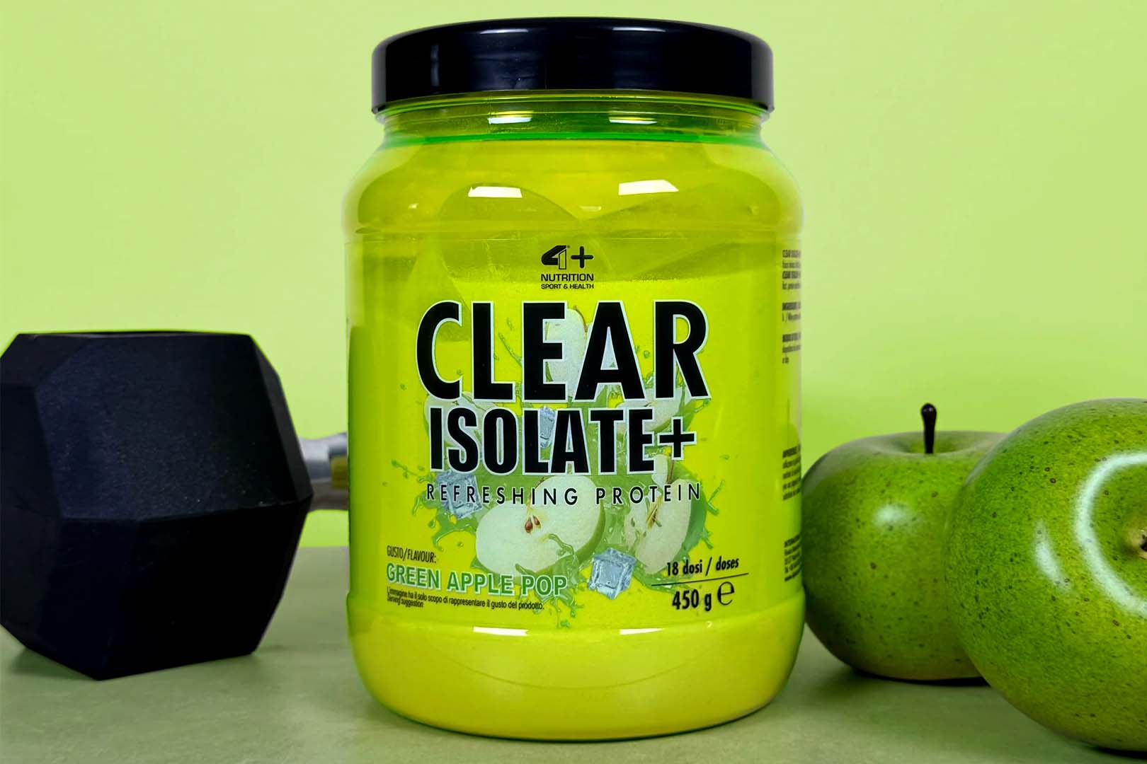 4 Plus Green Apple Pop Clear Isolate