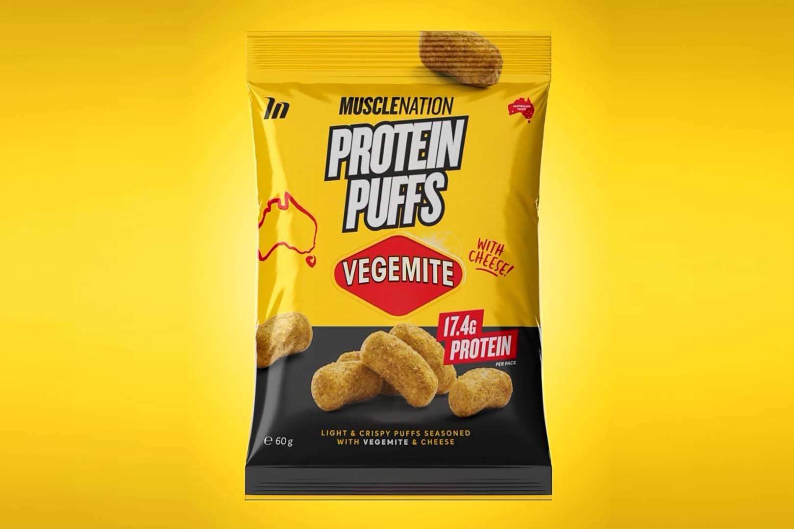 Muscle Nation Vegemite Protein Puffs