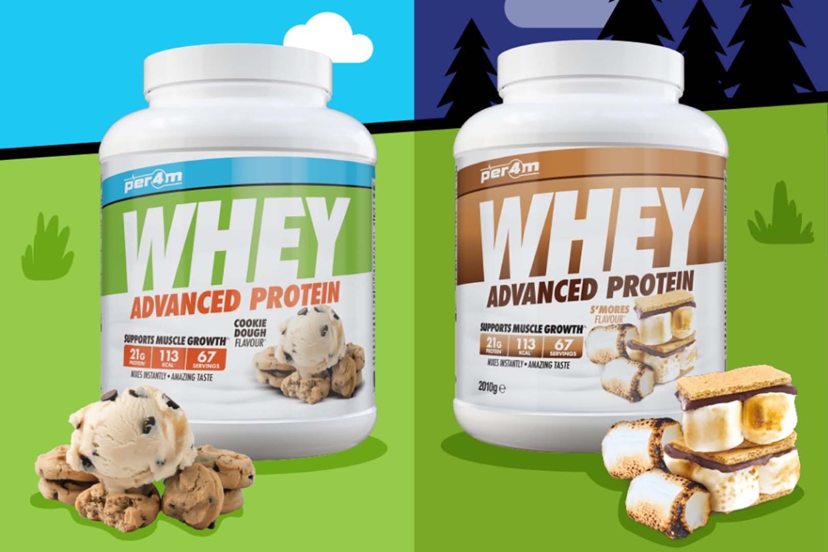 Per4m Whey Protein Smores And Cookie Dough