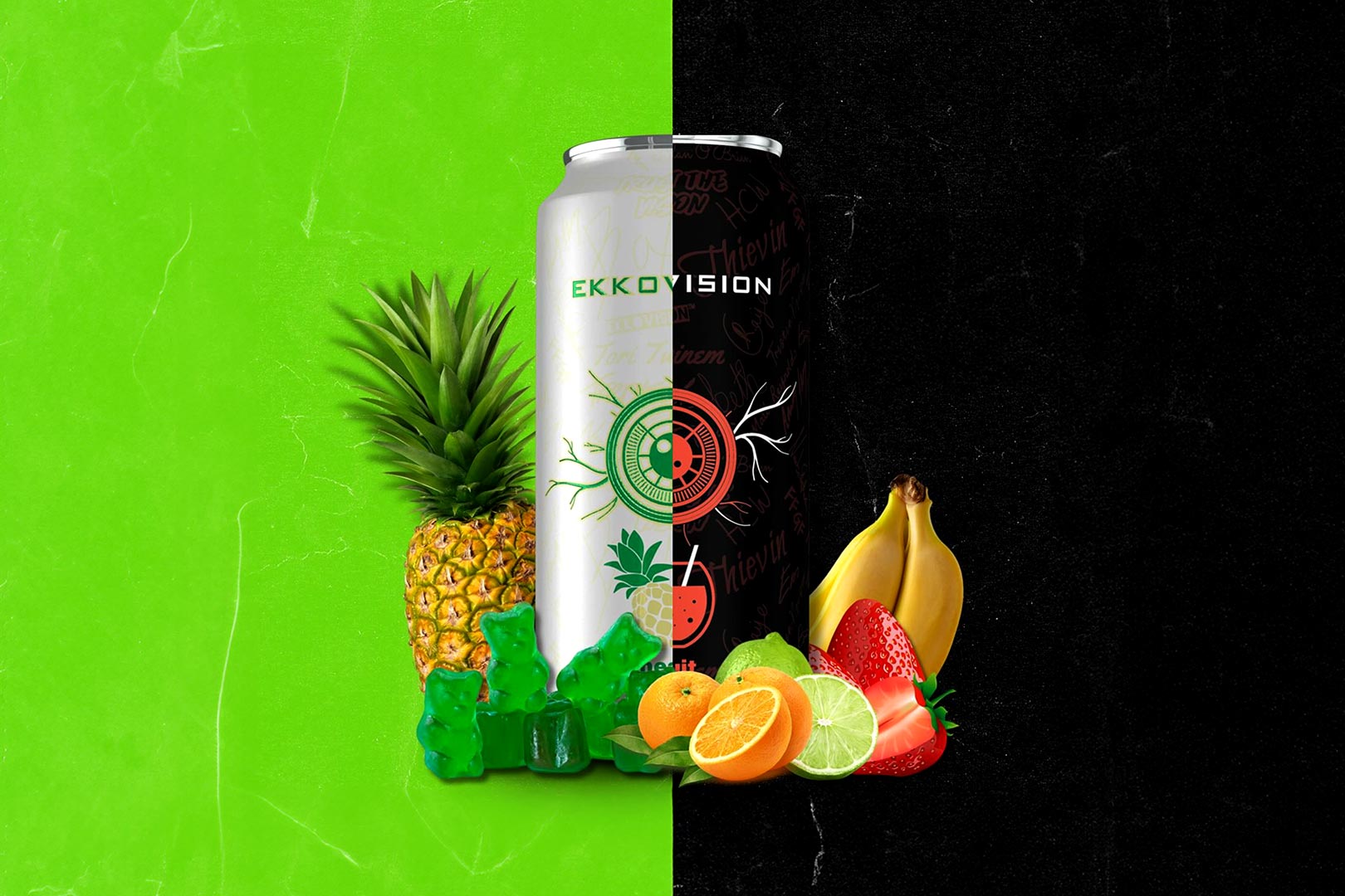 Pineapple Gummy Ekkovision Energy Drink