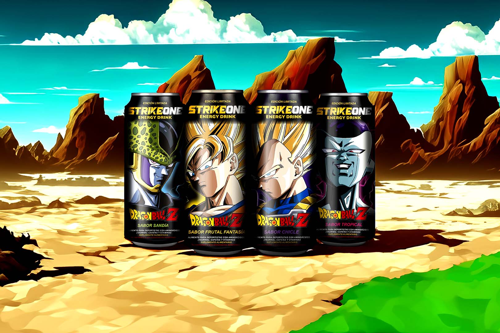 Strike One Dragon Ball Z Energy Drinks