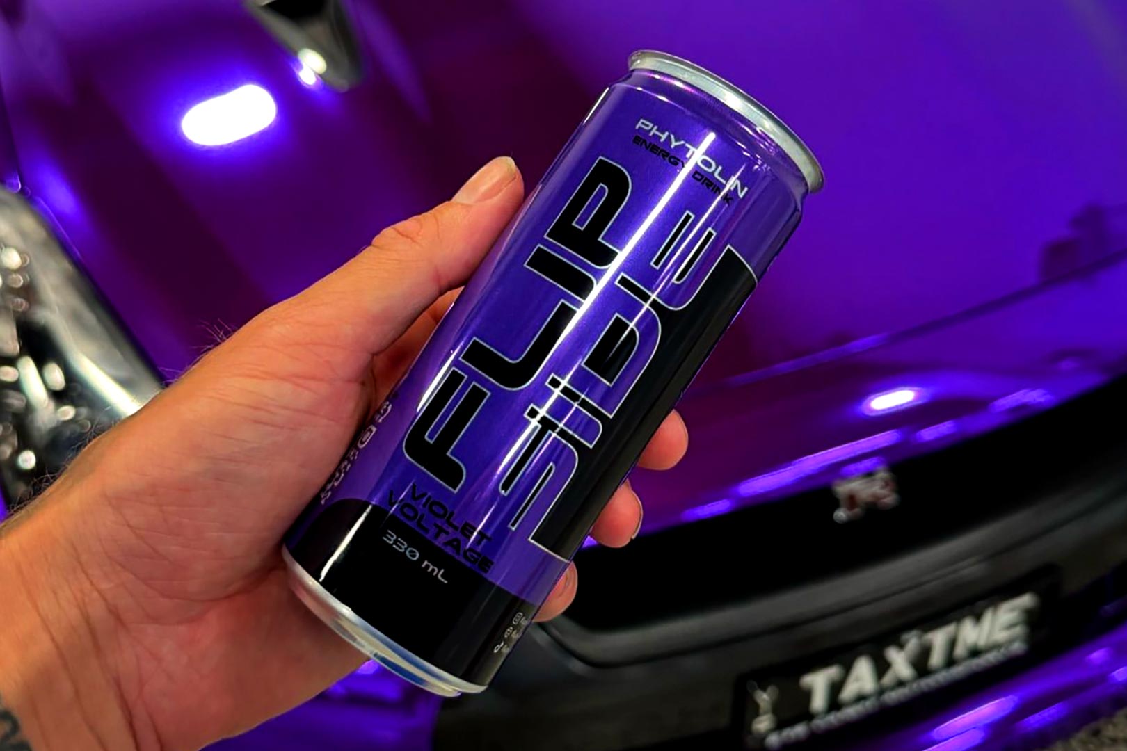 Violet Voltage Flipside Energy Drink