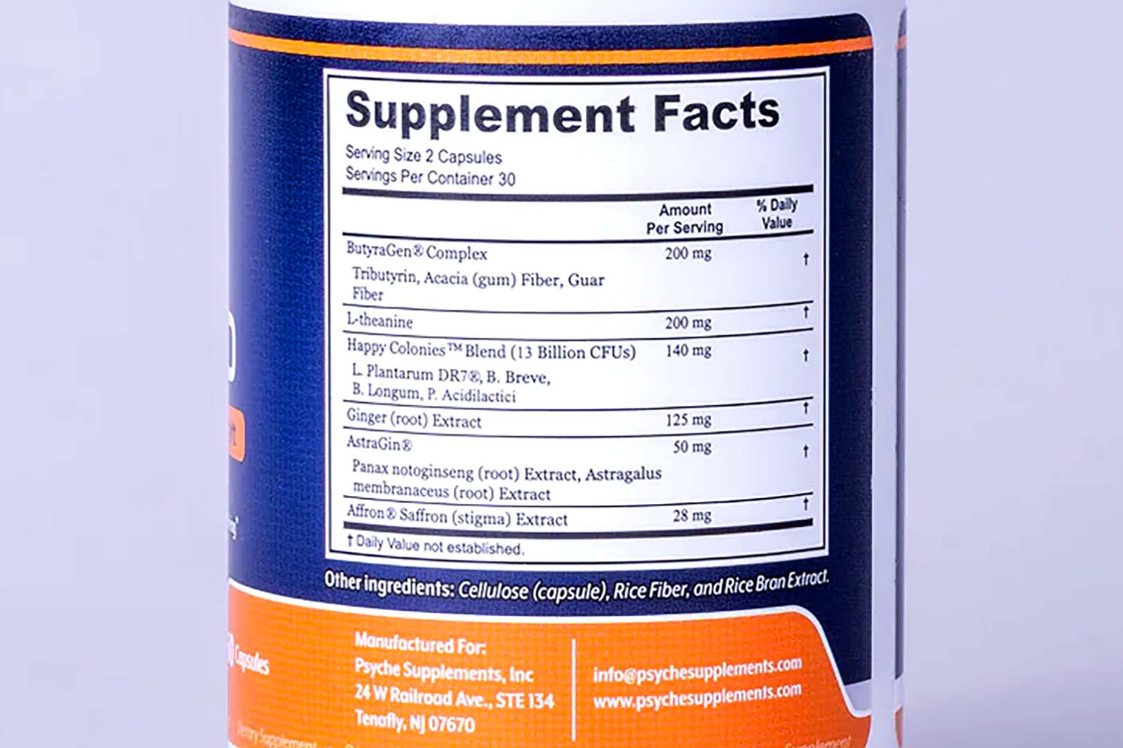 Psyche Supplements Mood Label