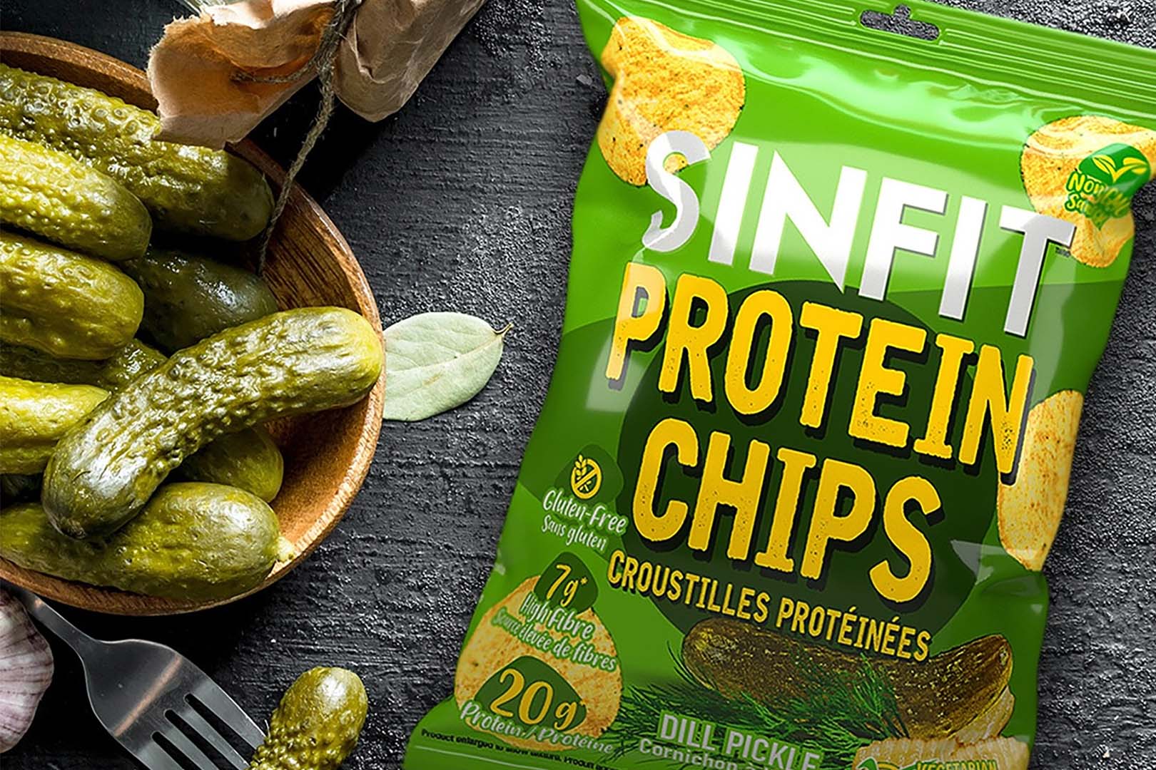 Sinfit Dill Pickle Protein Chips