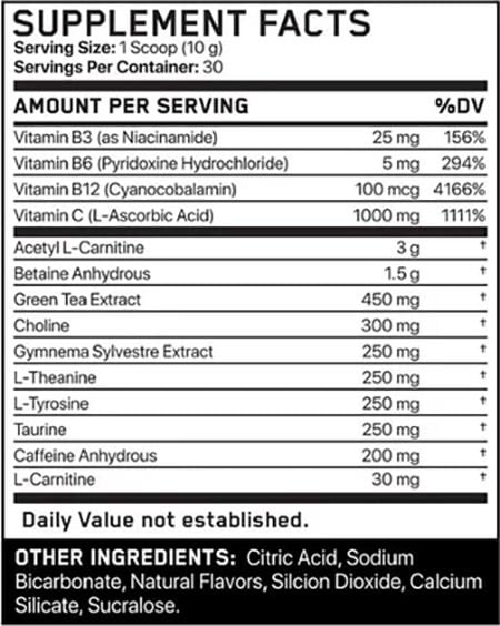 Applied Nutrition Shred X Us Label