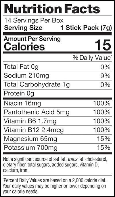 Celsius Hydration Label