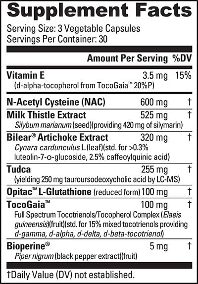 Nutrabio Liver Label