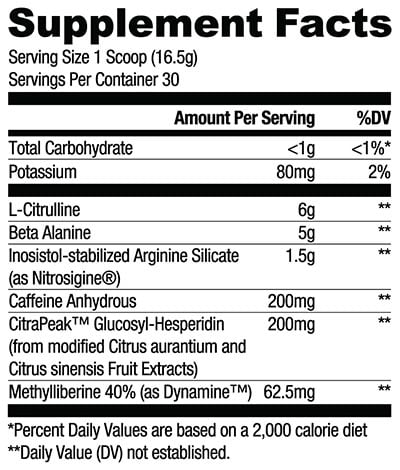 Ryse Jays Half And Half Pre Workout Label