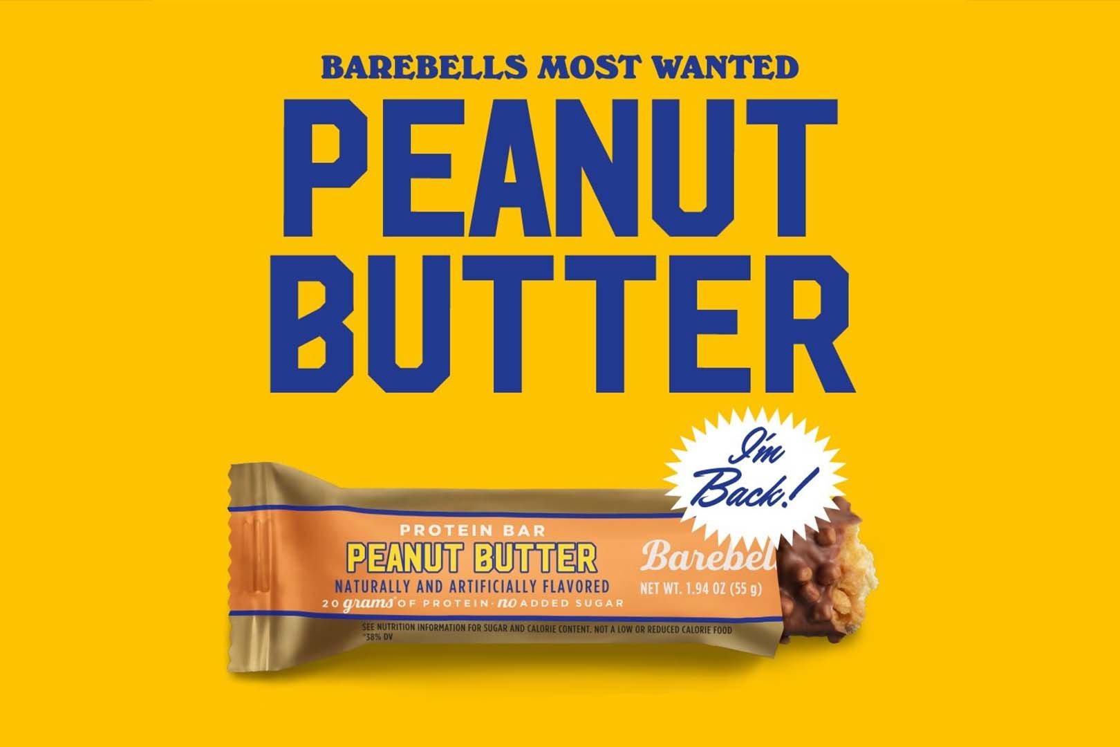 Peanut Butter Barebells Protein Bar Is Back