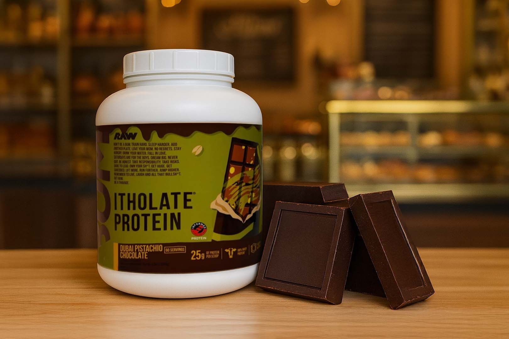 Raw Nutrition Dubai Chocolate Itholate Protein