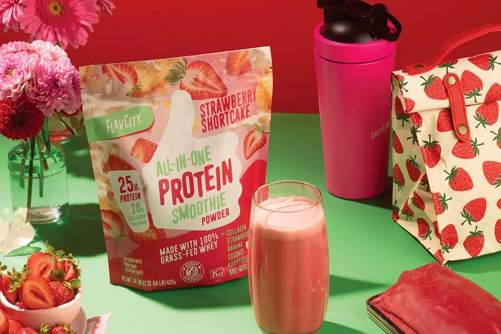 Flavcity Strawberry Shortcake All In One Protein Smoothie