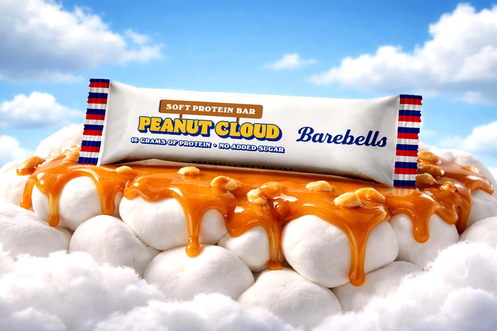 Chocolate, caramel and marshmallow comes together for Barebell’s Peanut Cloud Protein Bar