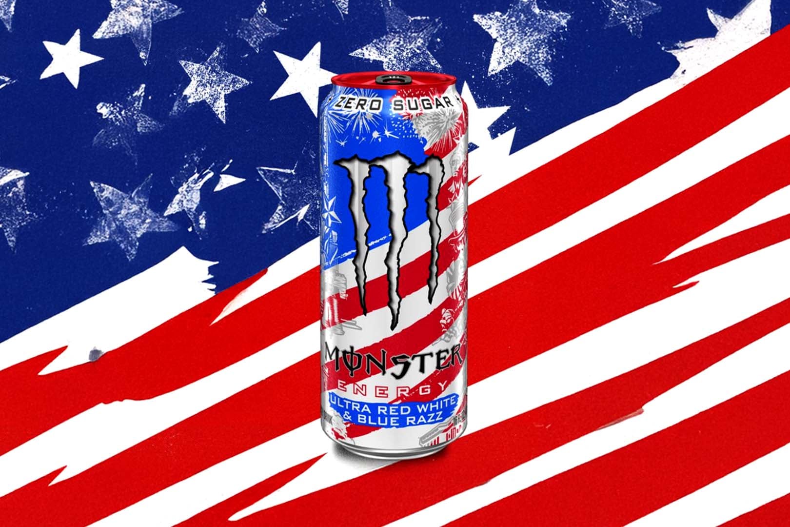 Monster Ultra Red White & Blue Razz gets an early roll-out in the US military channel