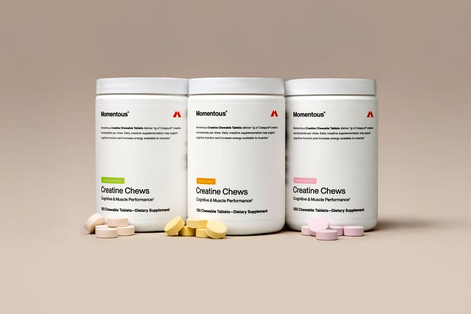 Momentous Strawberry Creatine Chews